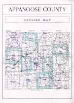 Appanoose County Outline Map, Appanoose County 1908